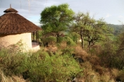 lodge masaï au bord du Rift